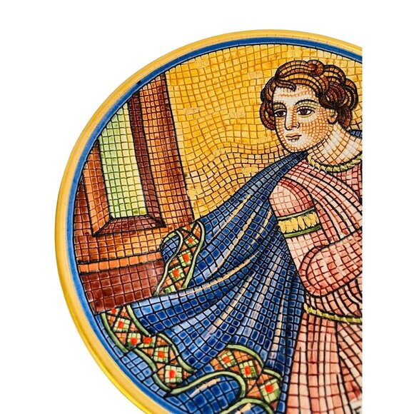 Hand Painted Veneto Flair Decorative Plate 1986 Giuseppe il Mantello by Franco L - Picture 2 of 11